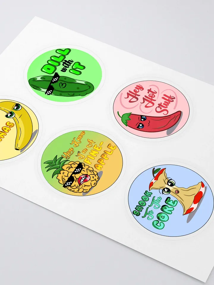 Punny Fruit and Veggie Sticker Sheet product image (2)