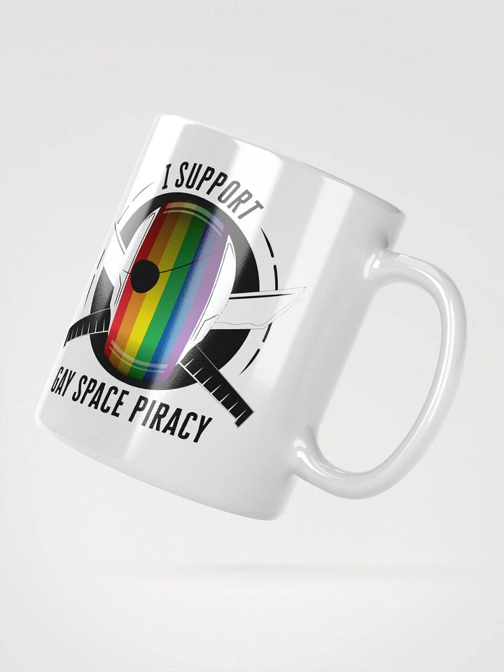 Gay Space Piracy Mug - White (with The Penumbra Podcast logo) product image (2)