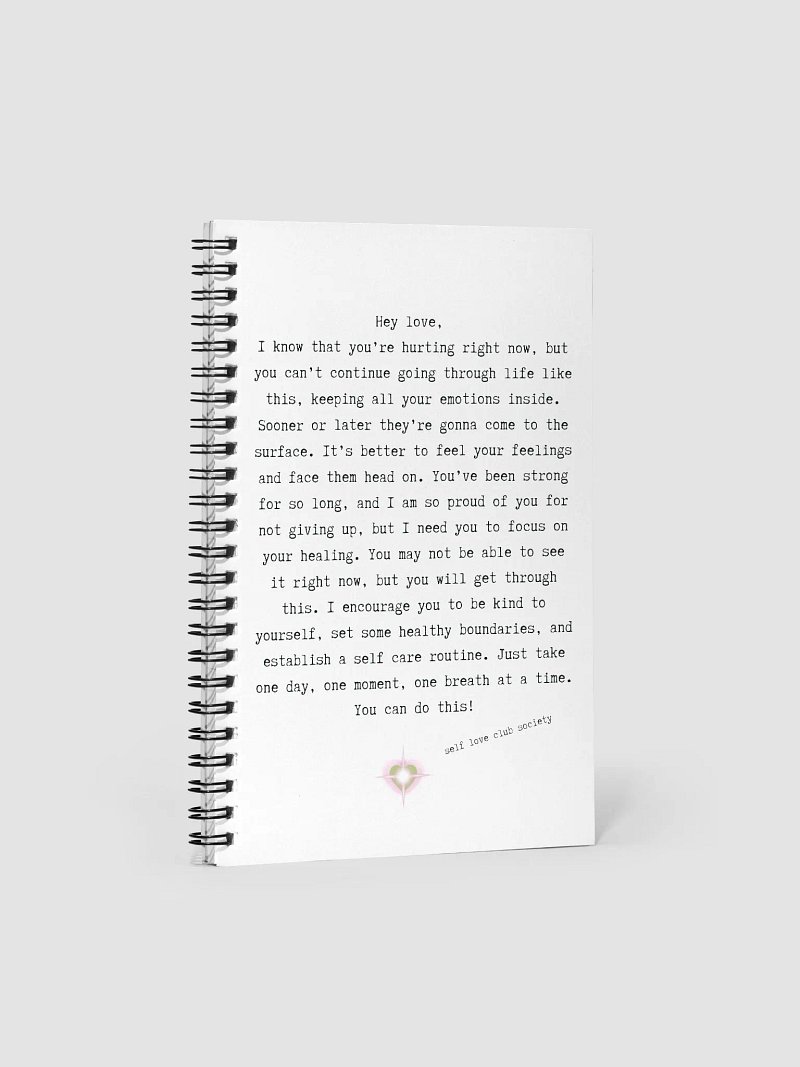 Hey Love – Encouraging Dot Journal with Soft-Touch Cover and Minimalist Design