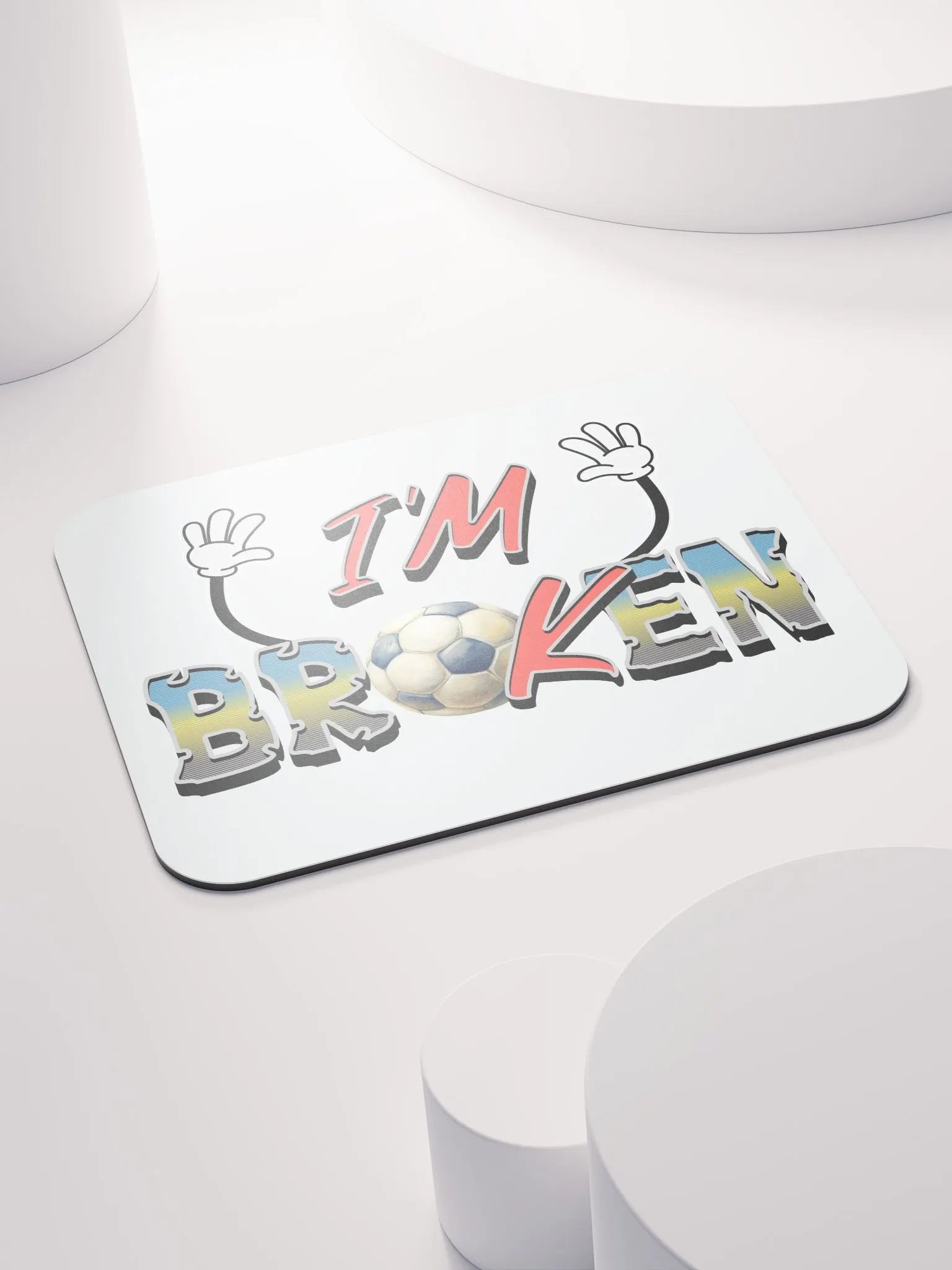 Im Broken Soccer Ball Mouse Pad product image (4)