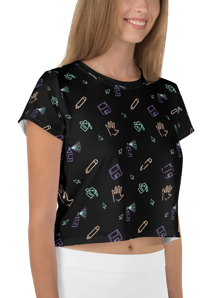 Computer Lab pattern crop tee product image (2)