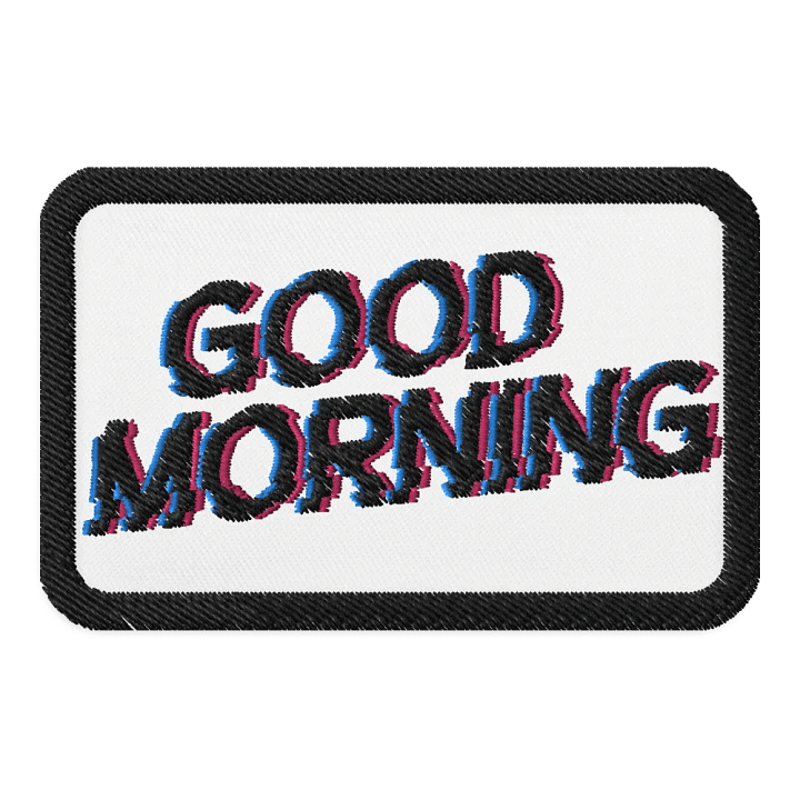 Good Morning White Embroidered Patch product image (1)
