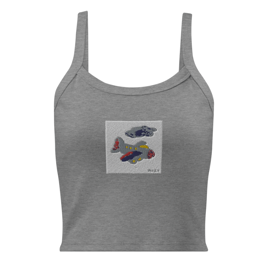 Kid Airplane (Bella+Canvas Women's Micro-Rib Tank Top) product image (2)