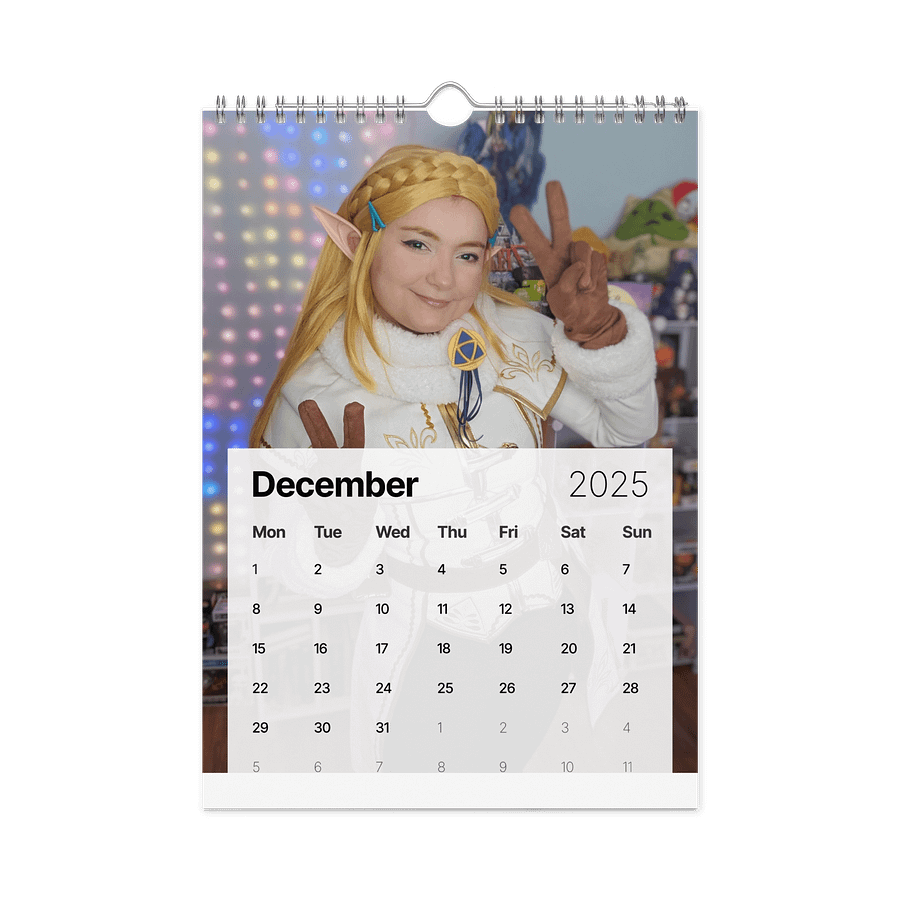 Princess Zelda (Winter Outfit) Cosplay 2025 Wall Calendar product image (4)