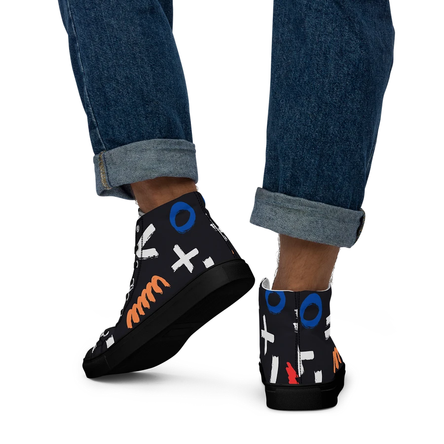 Geometry Men's High Top Canvas Shoes product image (2)