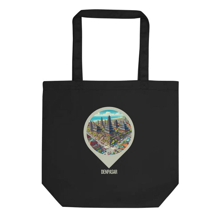 Coastal City Pin-Design Tote Bag | AI Design: Denpasar, Bali, Indonesia product image (1)