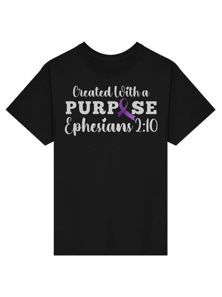 Created With A Purpose : Gildan Heavy T-shirt | Christian Faith | Alzheimer and Brain Disorder Awareness | Gift To Mom, Dad, Child With Brain Disease product image (1)