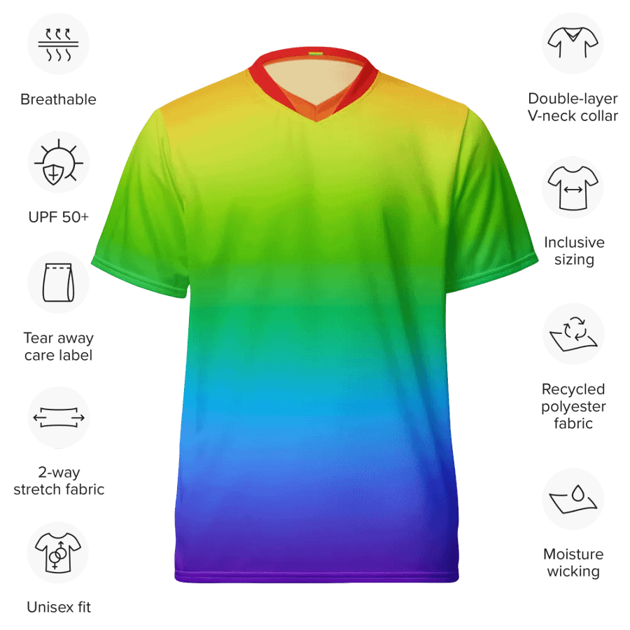 Rainbow Unisex Sport Jersey product image (9)