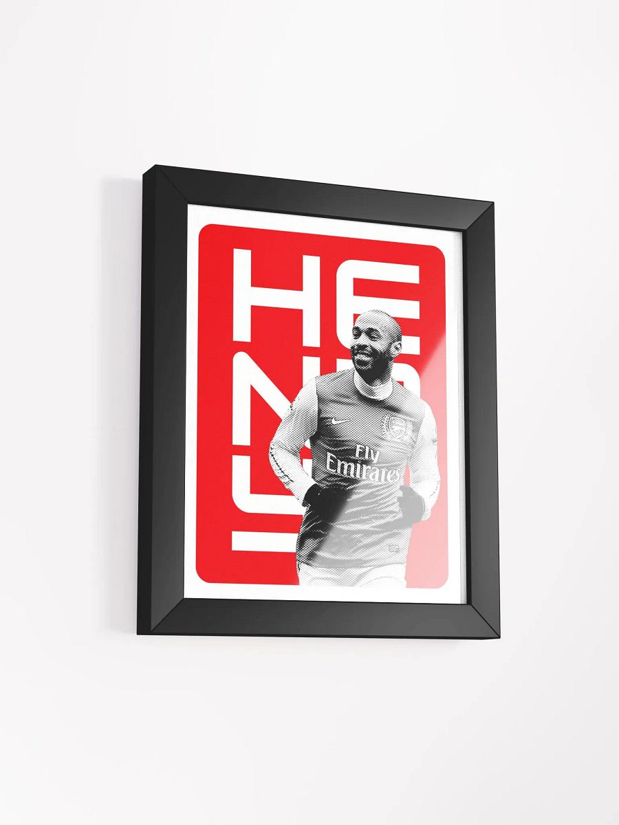 Thierry Henry BW Arsenal Name Art Framed Print product image (4)