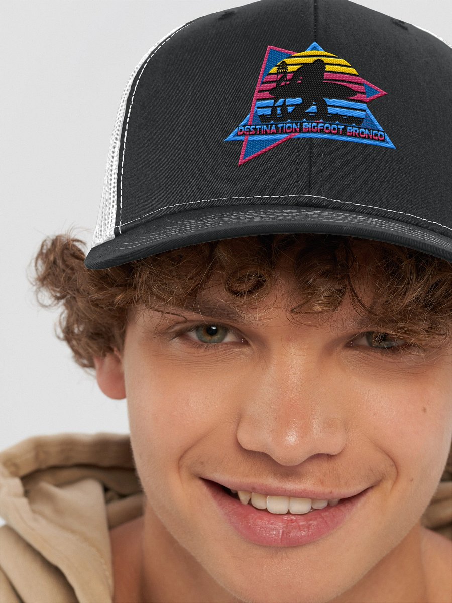 Retro-Inspired Original Two-Tone Black/White Trucker Cap product image (8)