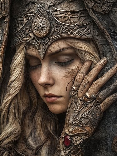 Whispers of ancient wisdom in wood.

Close your eyes for a moment and imagine—what if the forest itself could dream? She woul...