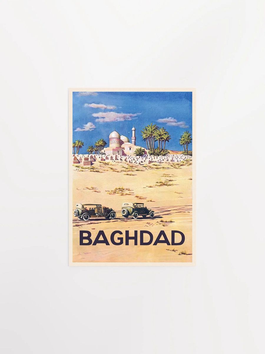 Baghdad, Iraq 1930s — retro travel poster, vintage travel art print, retro travel wall art product image (6)