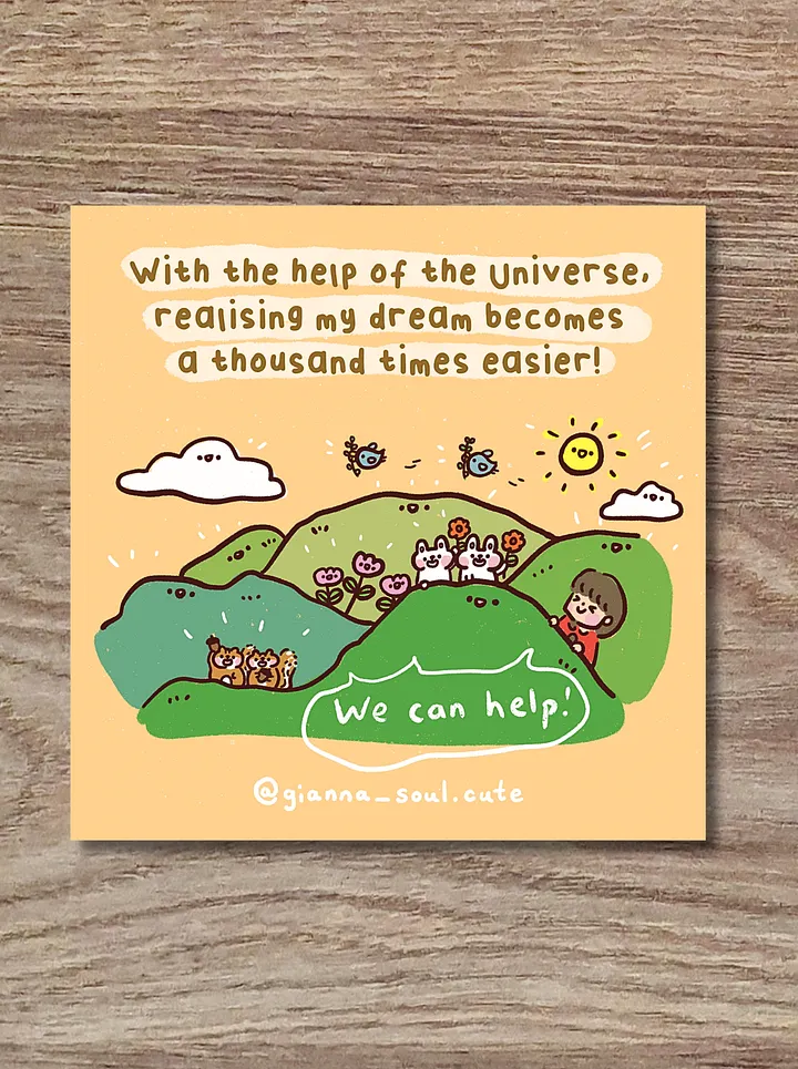 Dreams become easy | Positivity Greetings Card product image (3)