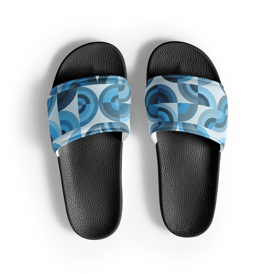 Zenith Blue Geometric Women's Slides product image (2)