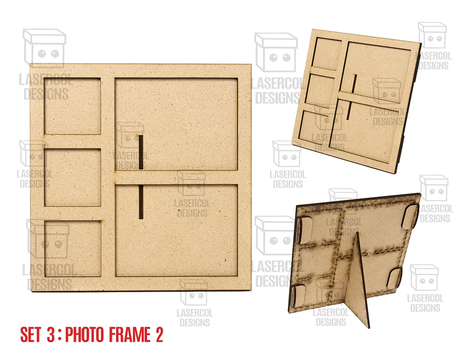 Photo Frames Set 3 (5 Styles) - Laser Cut Files product image (3)