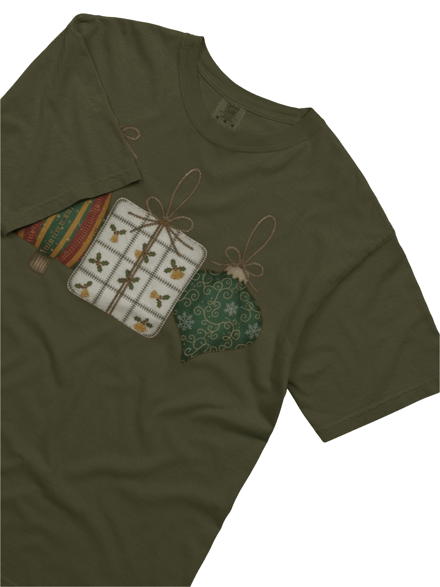 Cozy Patchwork Shirt – Vintage Christmas Look | Seasonal Tee product image (43)