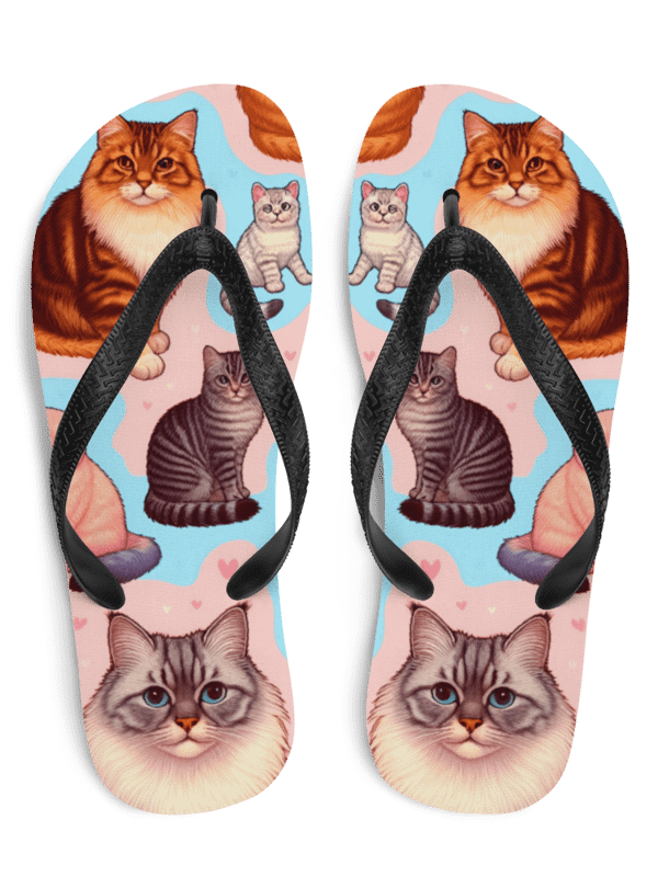 Cat Collage Flip Flops product image (1)