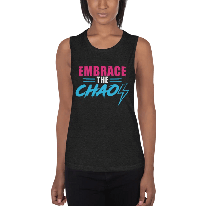 Women's Embrace the Chaos v2 Tank (Pink/Blue) product image (1)