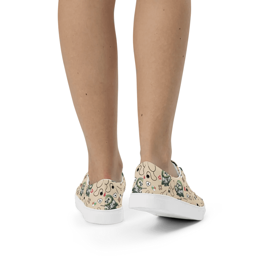 Cute Medical Kakapo Lace-up Canvas Shoes (Tan) product image (3)