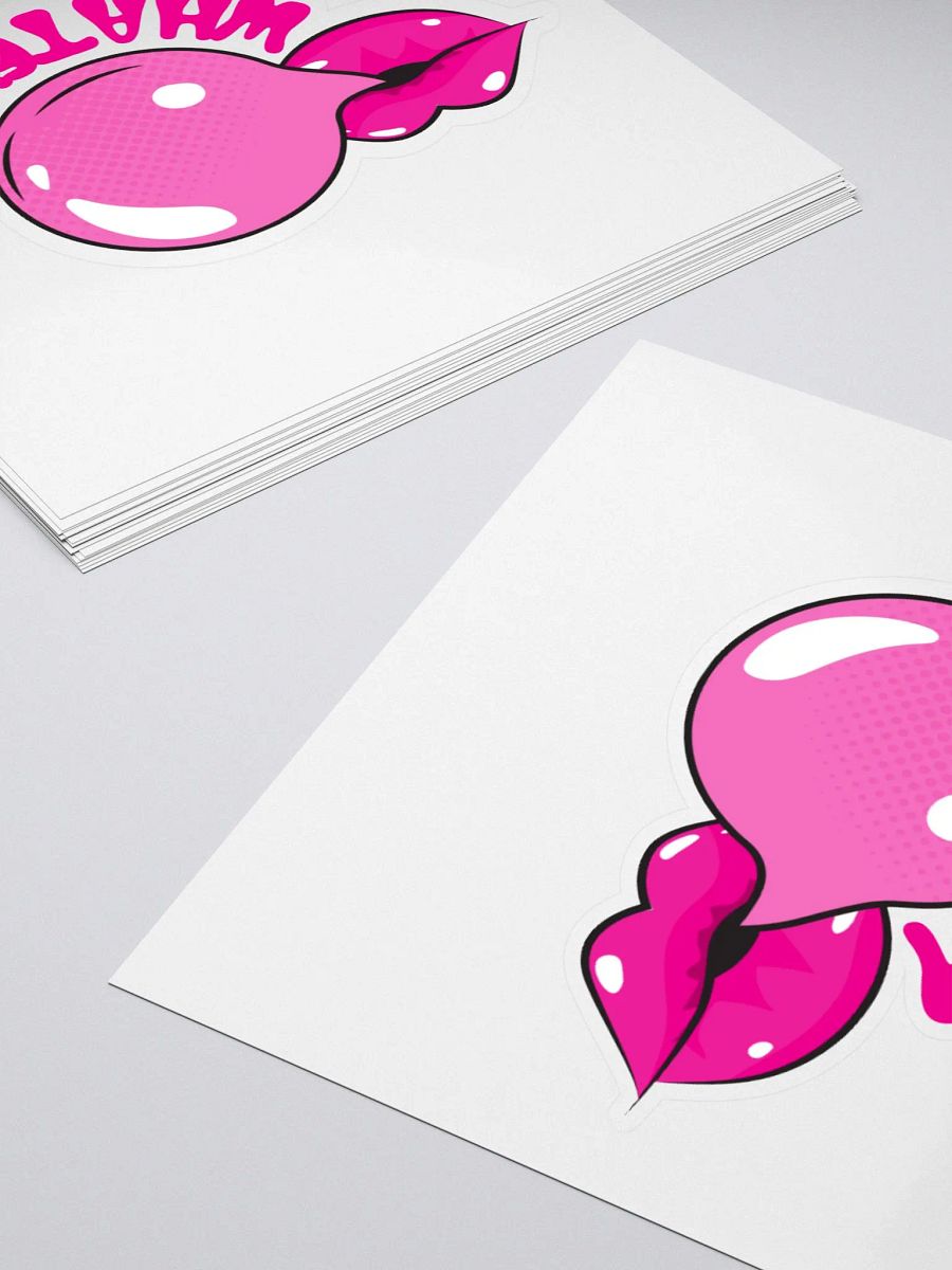 Pink Lips Bubble Gum Sticker Set product image (10)