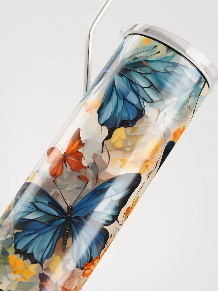 Embrace Artistry: Butterfly Oil Painting Style Stainless Steel Tumbler! 🦋🎨 product image (5)