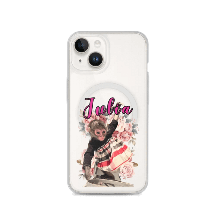 Funda transparente para iPhone® Julia's Floral Monkey Dress product image (4)