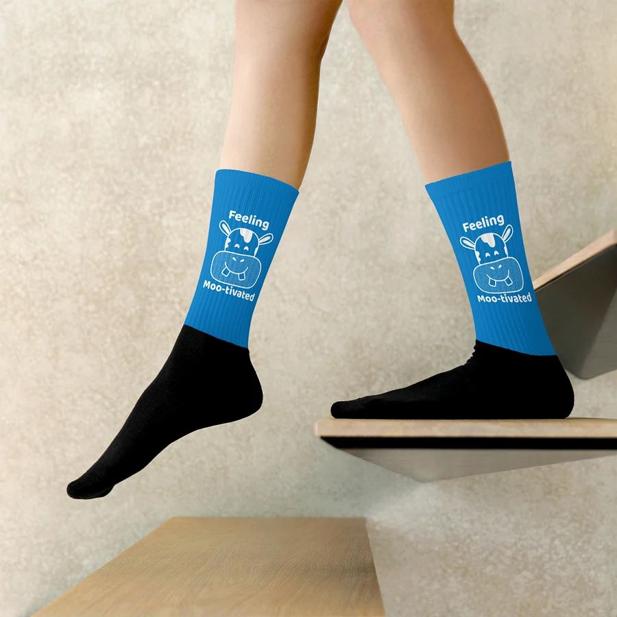 Feeling Mootivated Blue Cow Socks product image (9)