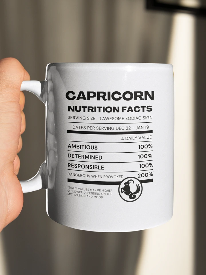 Capricorn Nutrition Facts Mug product image (1)