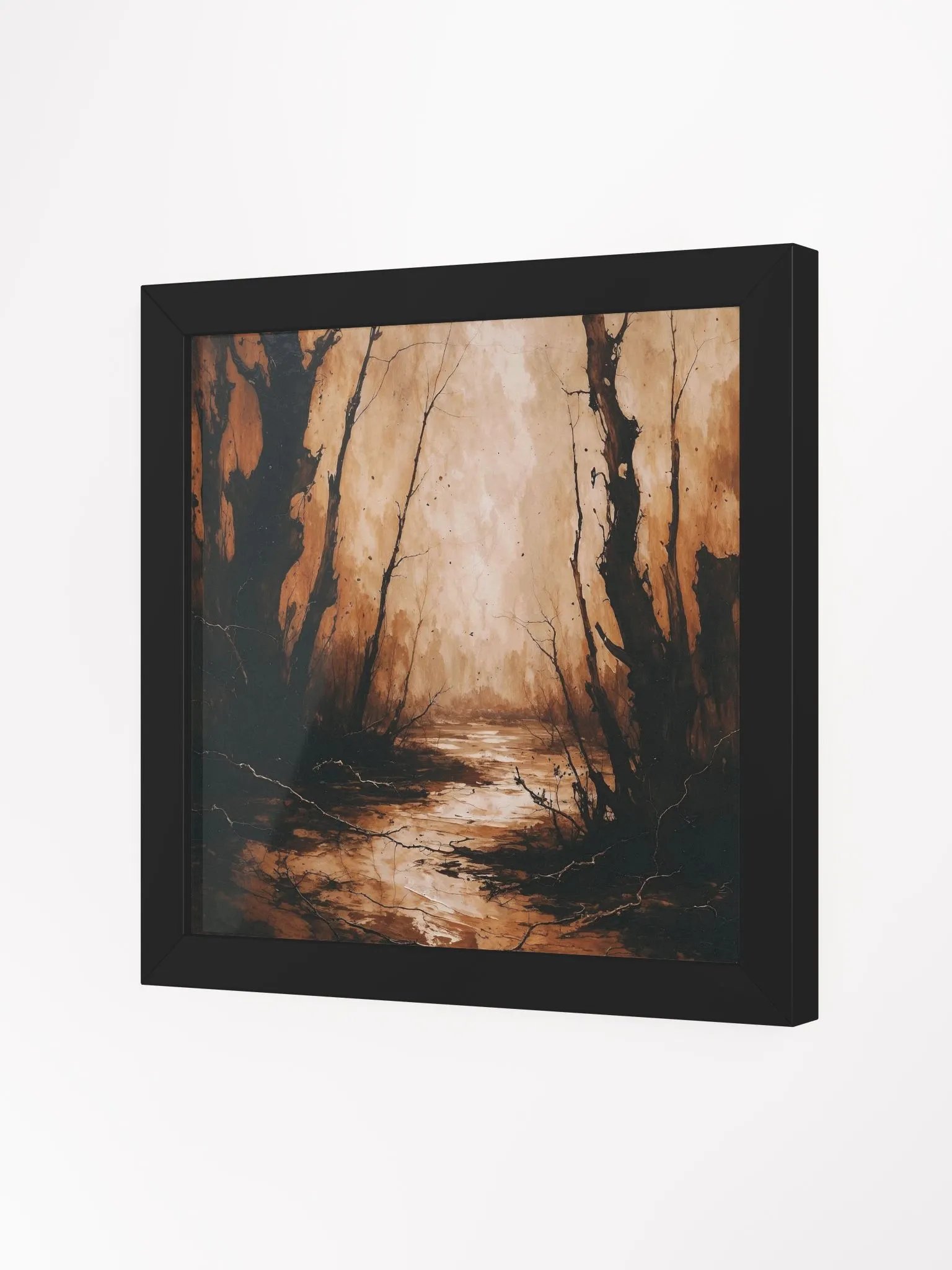 Sepia Forest Reflection Framed Print product image (12)