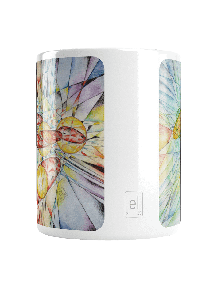 Poinsot's Paper Spaceship 4+1 - Gyroscope Physics Geometric Drawings Mug product image (2)