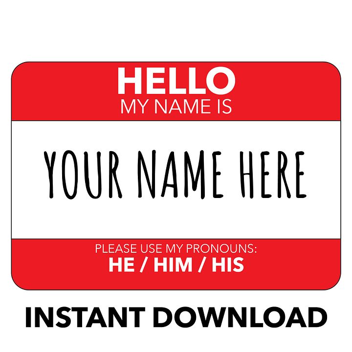 He / Him / His Pronoun Display product image (2)
