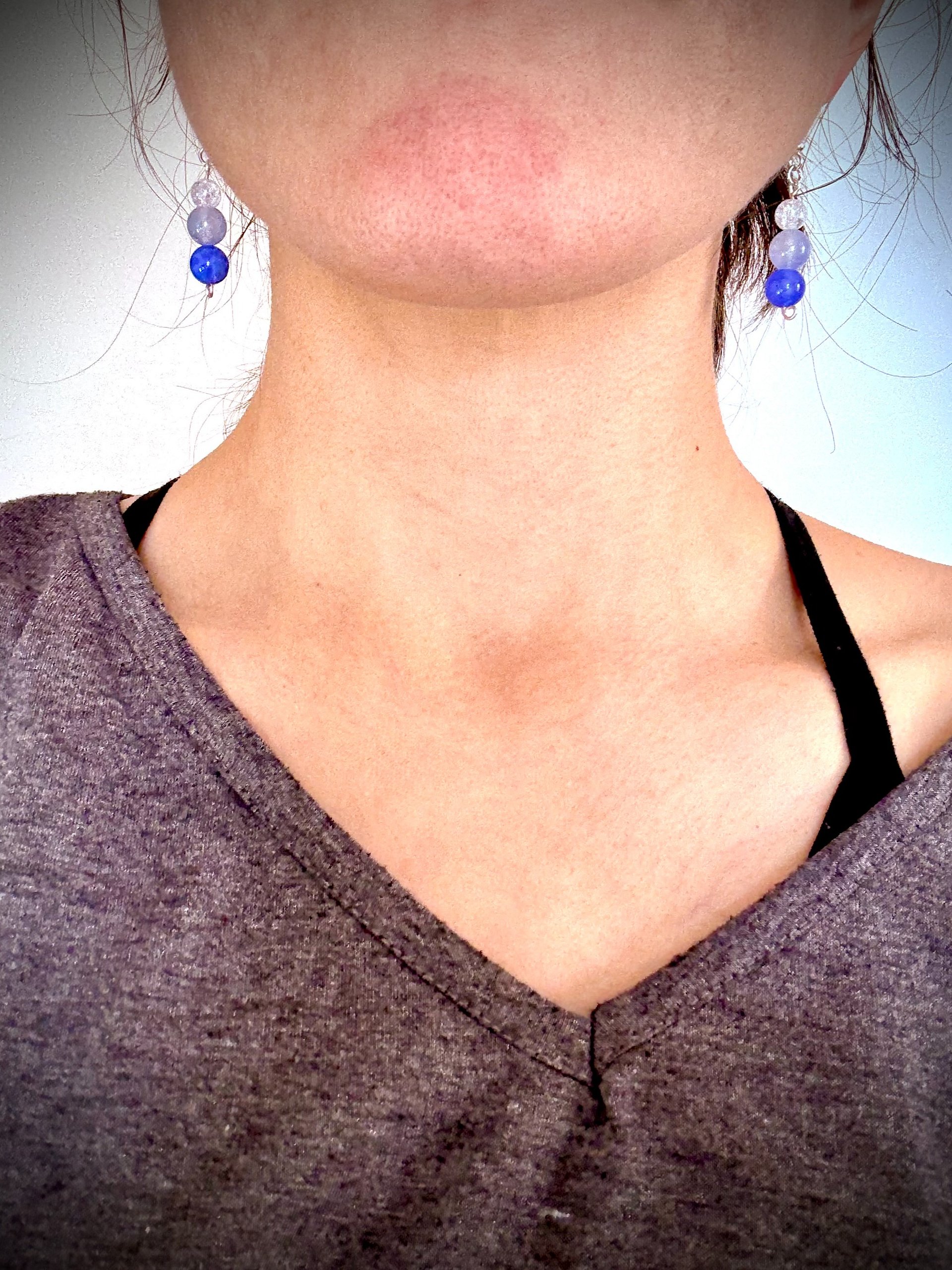 MFD-00288 | December Tanzanite-Esque Dew Earrings | Handmade Coastal Charm Jewelry by Monique Faella Designs™ product image (5)