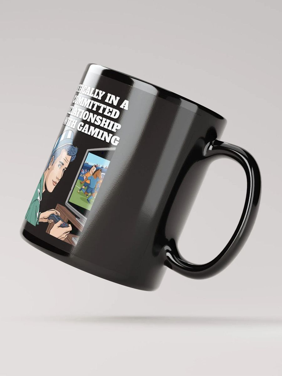 Offically In A Committed Relationship...With Gaming Funny Black Coffee Mug product image (8)