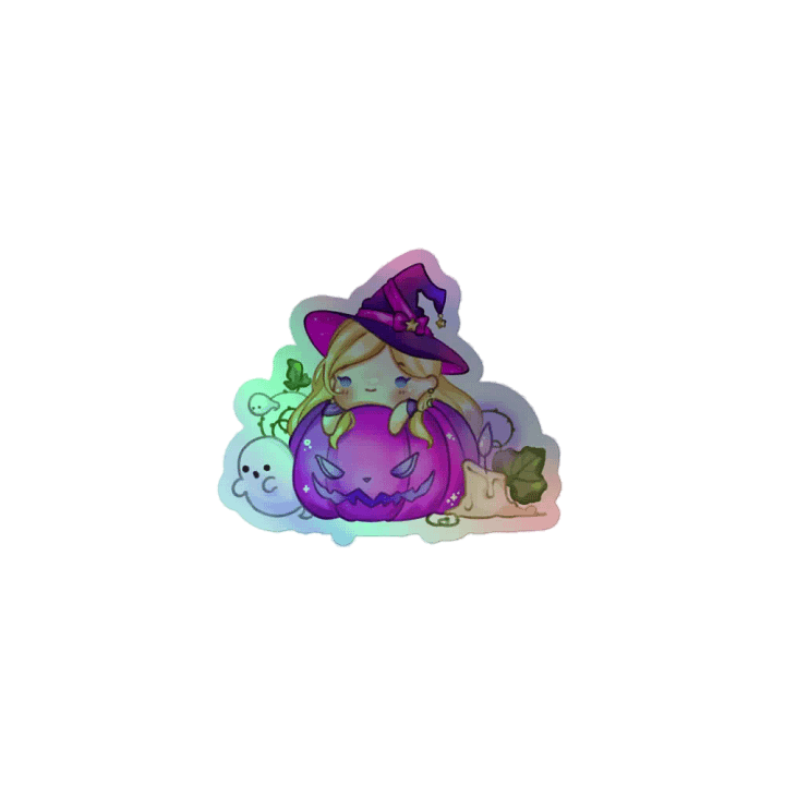 Holographic Halloween Witch Sticker product image (1)