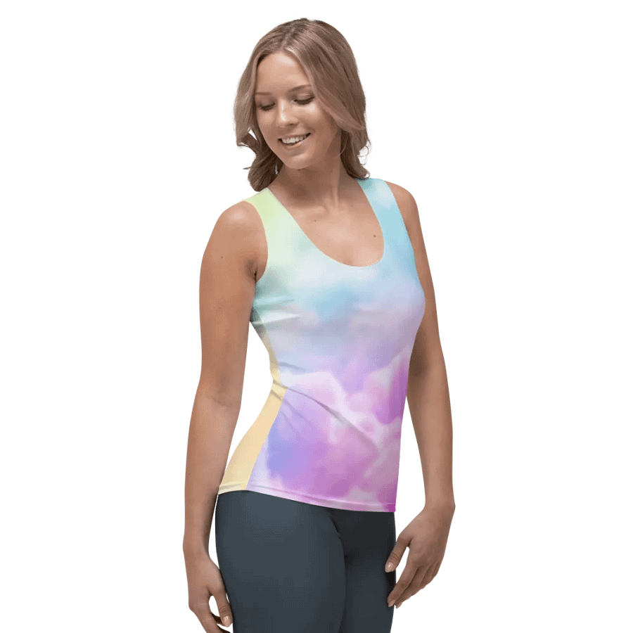 Blur cloud rainbow Design Tank Top - V7 product image (4)