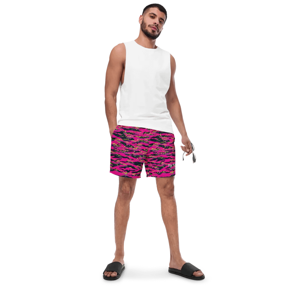 Pink Camo Swim Trunks product image (4)