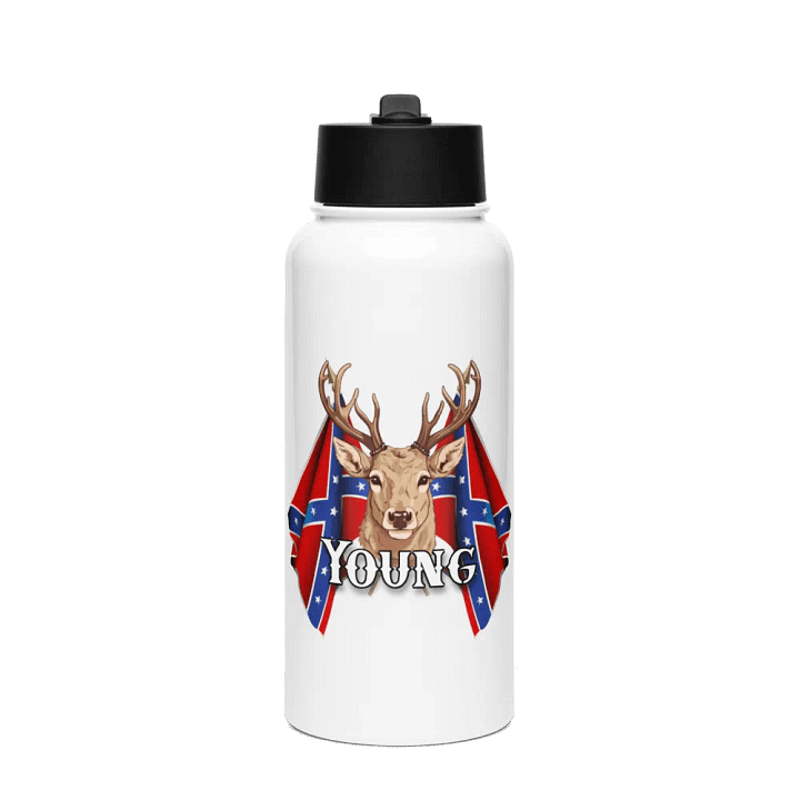 "Young" Last Name Rebel Redneck Deer - Stainless Steel Sports Water Bottle product image (1)