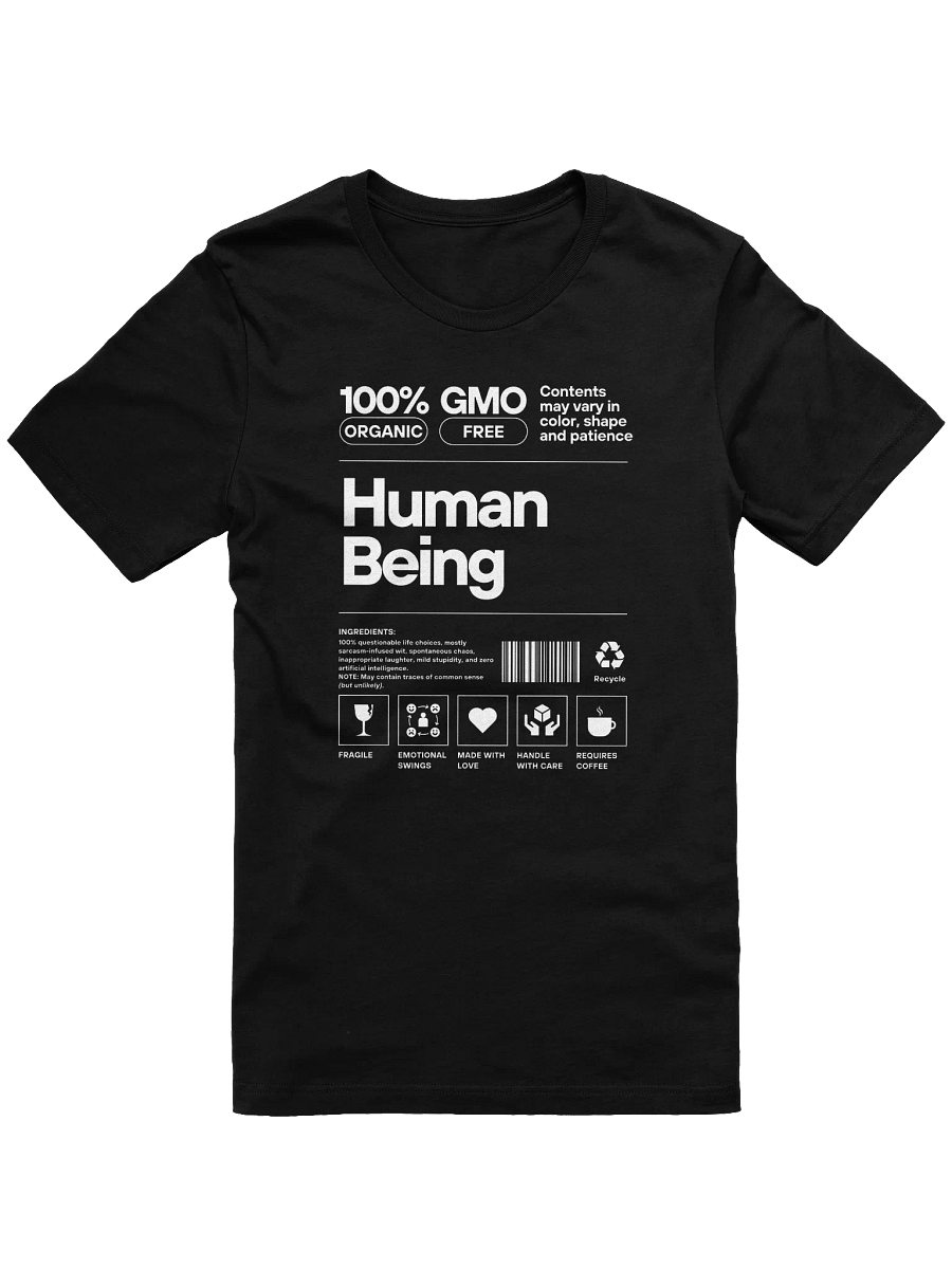 Human Being – Contents May Vary Tee (Dark) product image (1)