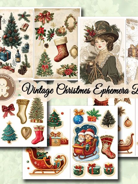 Vintage Christmas Ephemera Booklet - Digital Download product image (4)