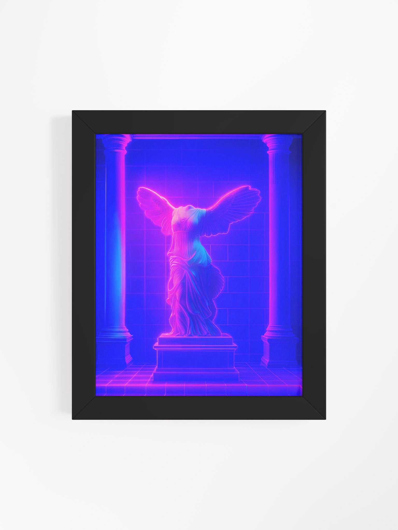 Ethereal Neon Temple of Victory Framed Poster product image (4)