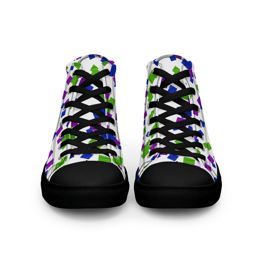 Glitchy High Top Canvas Shoes product image (4)