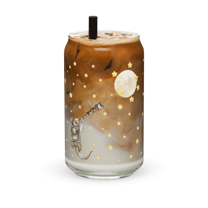 Good Friends Are Like Stars Glass Can Tumbler | 16oz Friendship-Themed Drinkware | Adorable Starry Night Design product image (1)