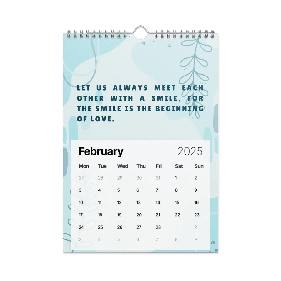 FLORAL INSPIRATIONAL QUOTES WALL CALENDAR 2025 product image (5)