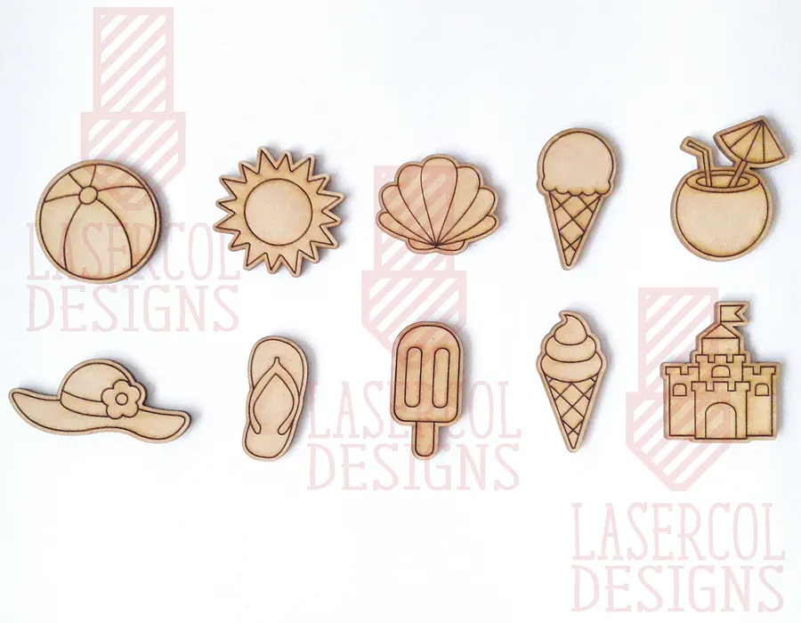 Summer Cut Outs and Stud Earrings - Laser Cut Files product image (7)