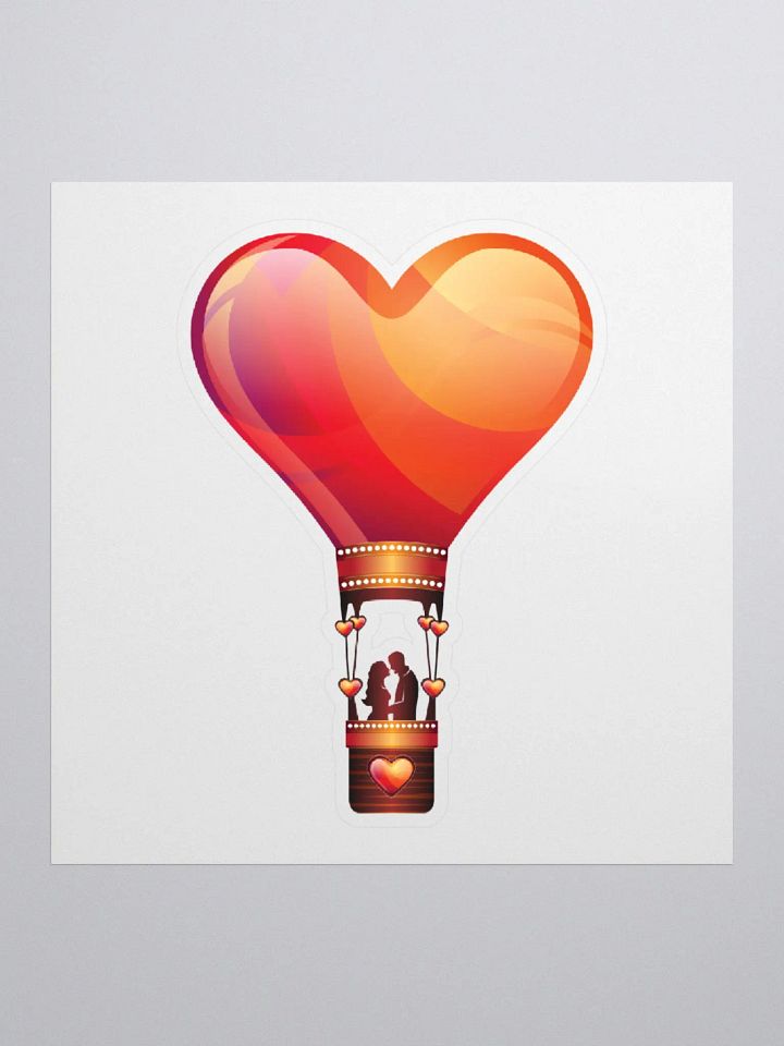 LOVE COUPLE IN A HOT AIR BALLOON HEART, LOVE, PROFILE, RED, PUNK, RETRO, VINTAGE, ADVENTURE, VALENTINES DAY, ROMANTIC, ROMANCE, COUPLE, GIRLFRIEND, BOYFRIEND, HUSBAND, WIFE product image (1)