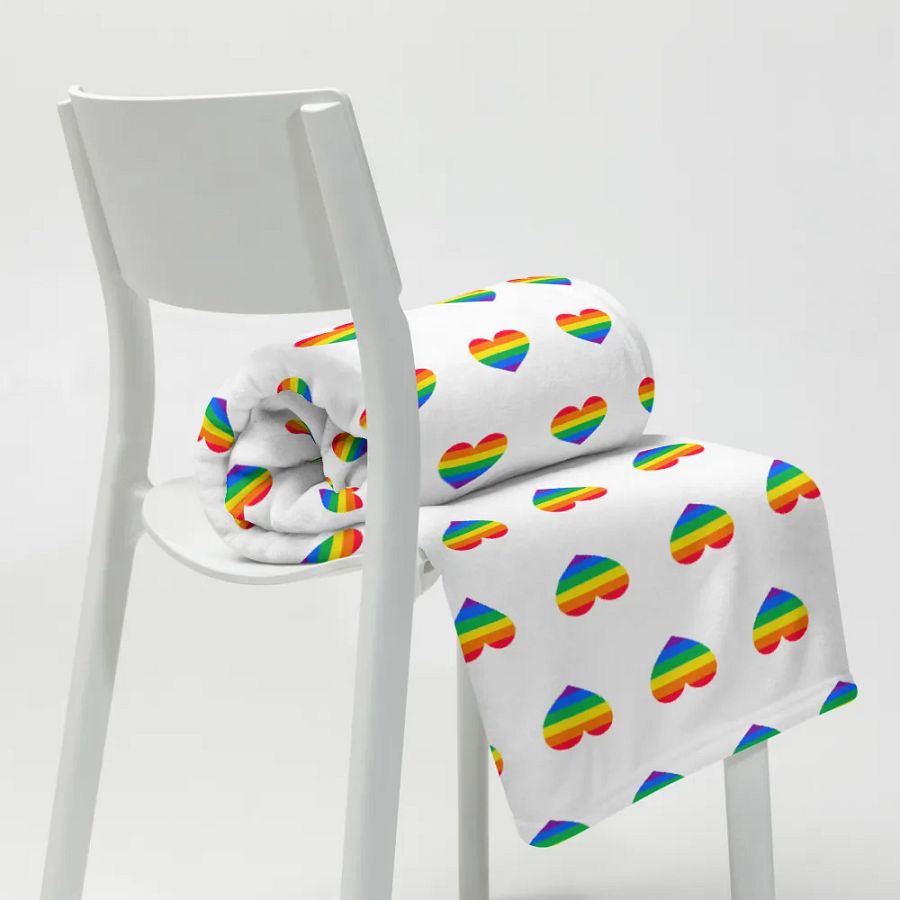 Rainbow Heart Blanket product image (9)