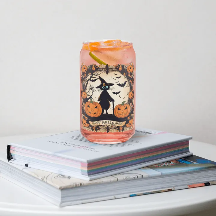 Witchy Cat Halloween Can-Shaped Glass product image (2)