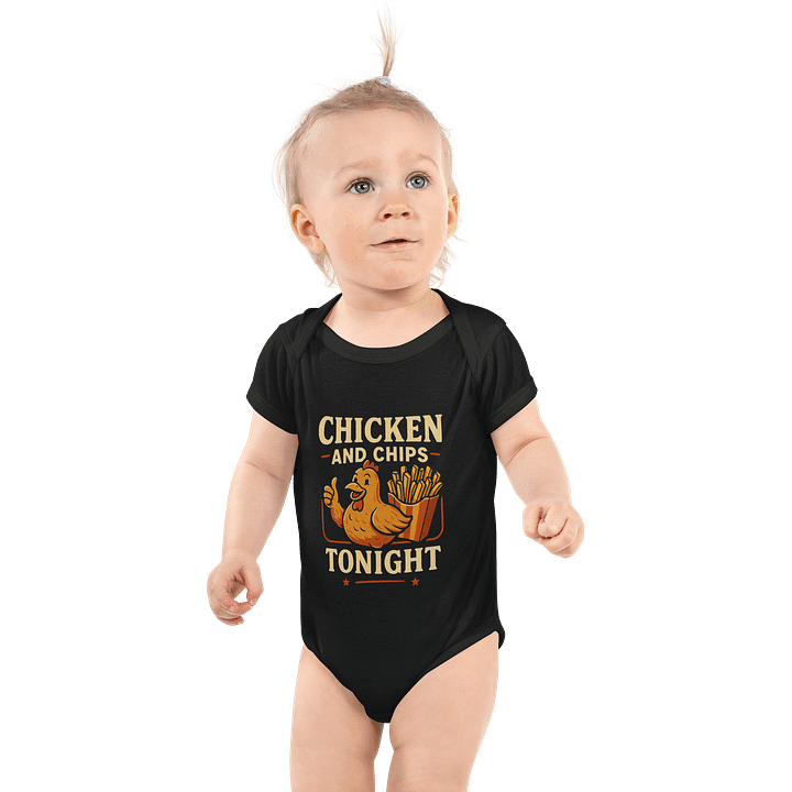 Thumbs-Up Chicken & Fries Baby Bodysuit product image (1)