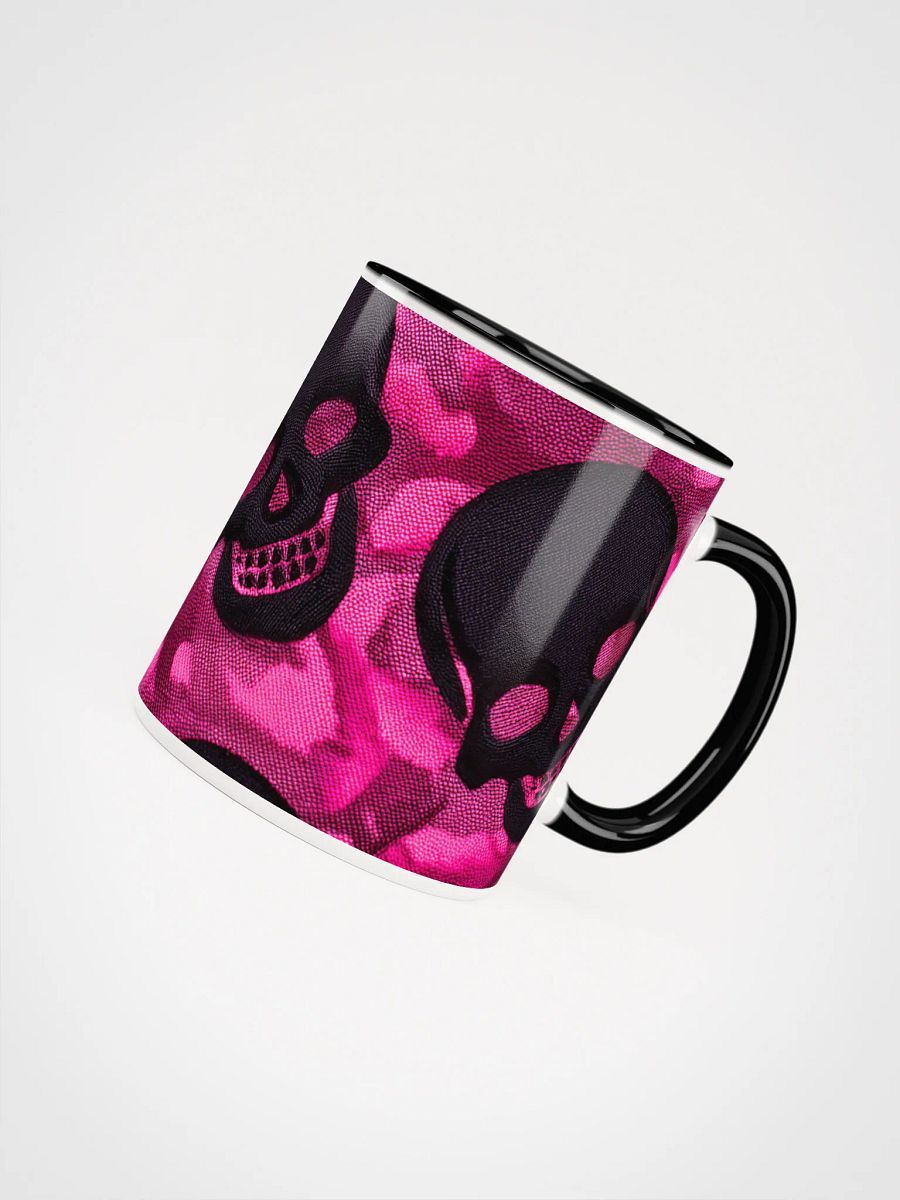 Ceramic Mug with Color inside black and pink skull product image (10)