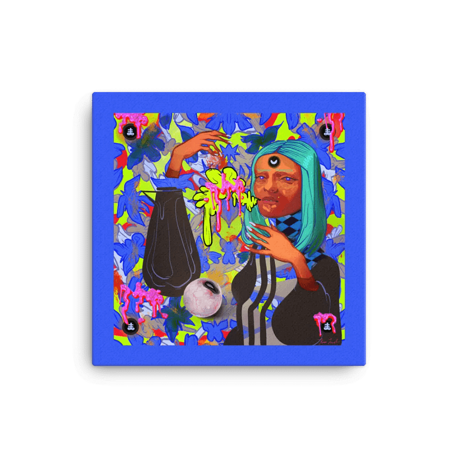 Pumpkin Witch Square Canvas Print product image (3)